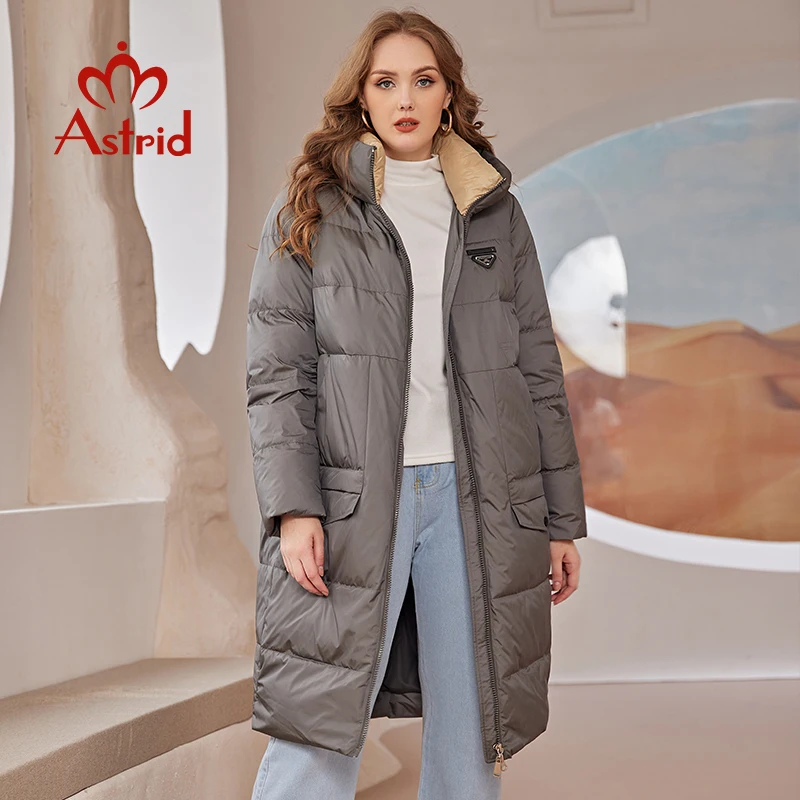 Astrid New Winter Jacket Women 2022 Loose Long Thick Fashion Large Pocket Design Oversize Parkas Hooded Women\'s Coat AR-E10286