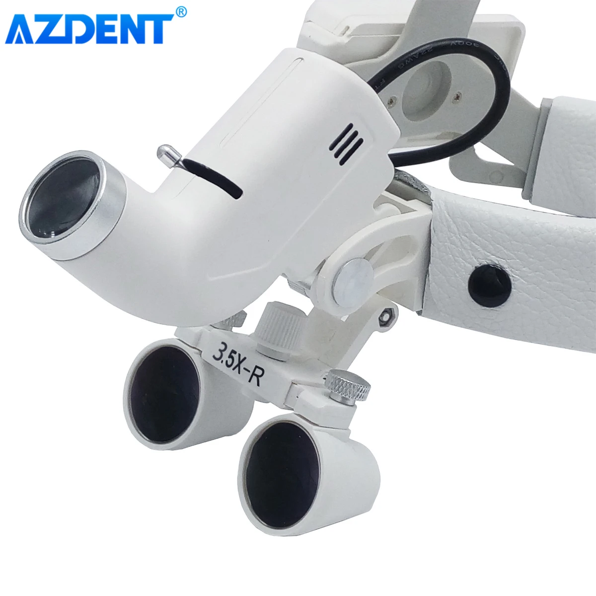 AZDENT Dental LED Headlight Headband Loupe and Light LED Binocular Loupes 3.5X-R Regulowane narzędzia stomatologiczne