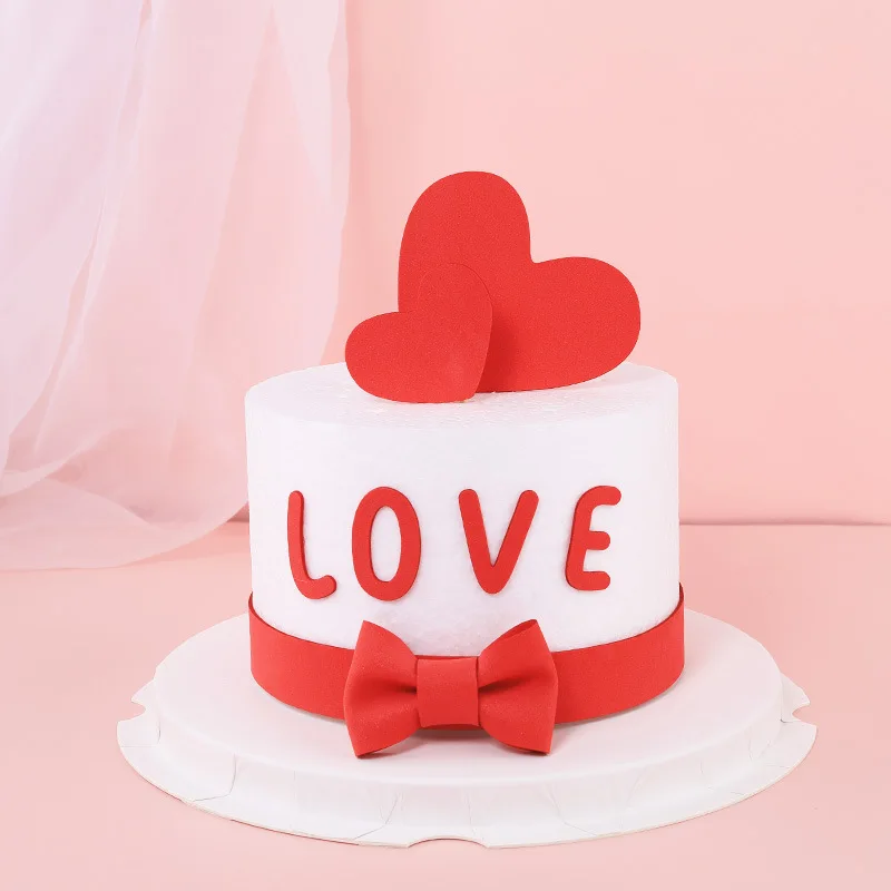 Couples Kiss Heart Love Bear Cake Cupcake Topper Happy Birthday Valentine\'s Day Party Dessert Wedding Decor Baking Supplies