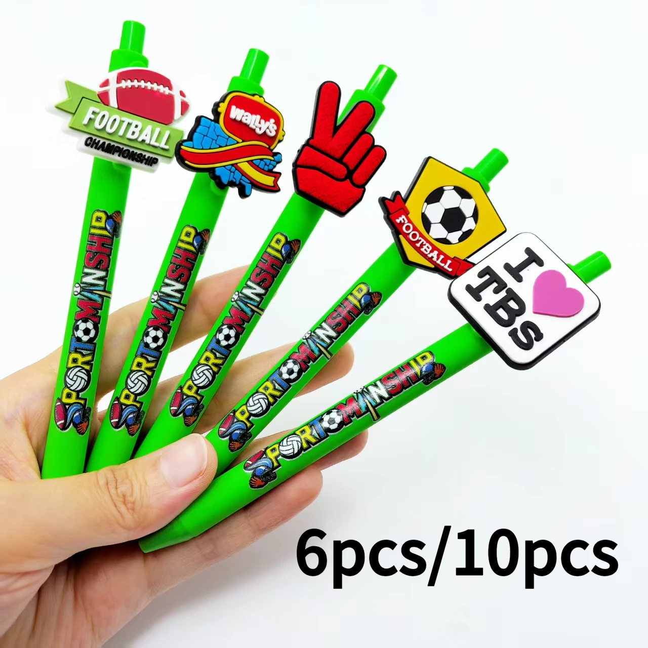 6pcs/10pcs Ballpoint pens for ball games, basketball and volleyball sports theme ballpoint pens, sports spirit gift pens