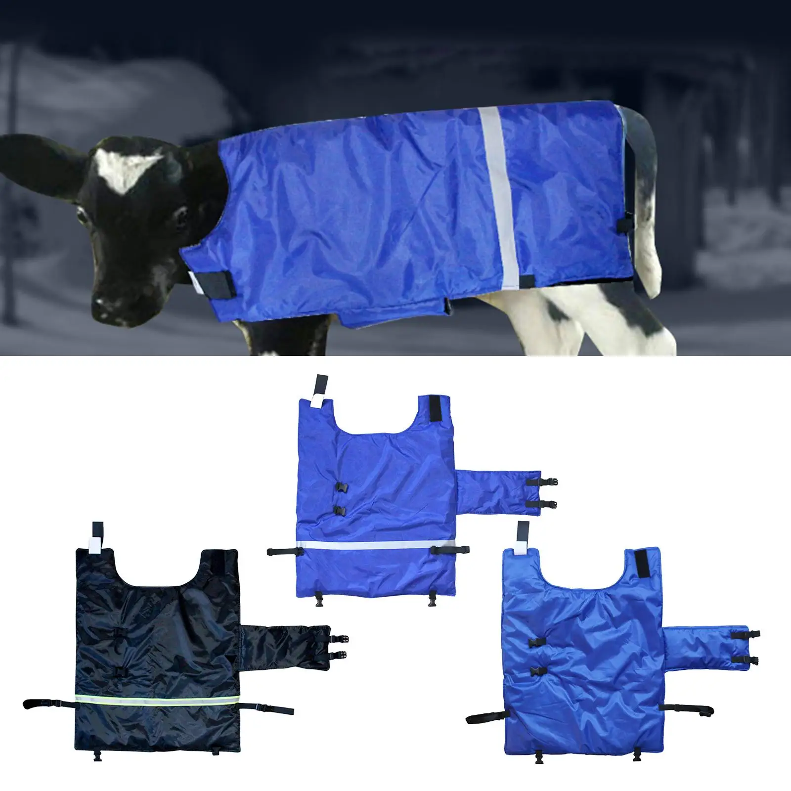 Cow Calf Blankets Thickened Belly Protection Thermal Insulation for Keep Warm