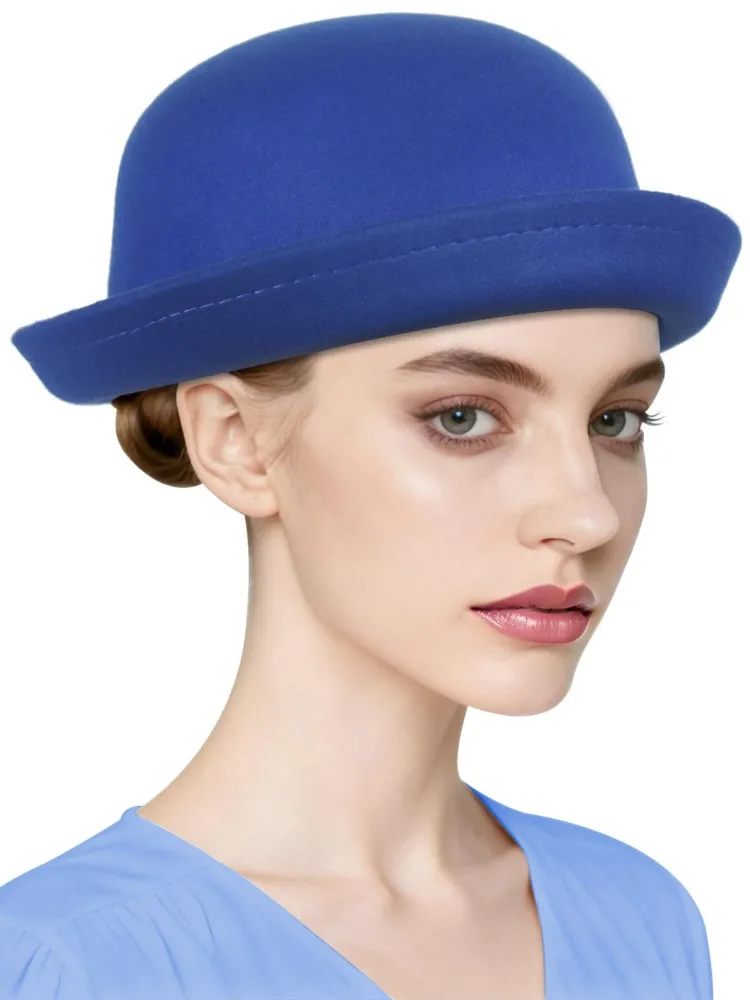 

Винтажная фетровая шляпа-тюрбан для женщин, церковная дерби-чародейка в стиле ретро, мягкий берет в британском стиле, кепка для вечеринки, шляпа стюардессы авиакомпании