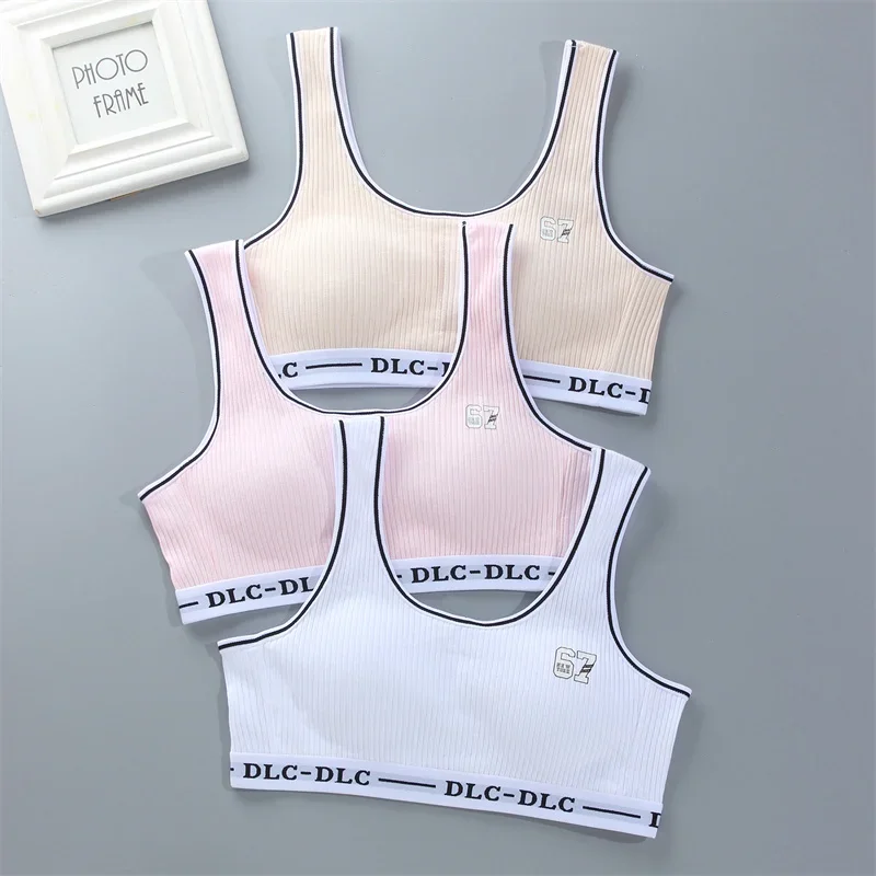 8-16Years Children Innerwear Cotton Girls Bra Puberty Girls Training Bras Breathable Teenage Girl Brassiere