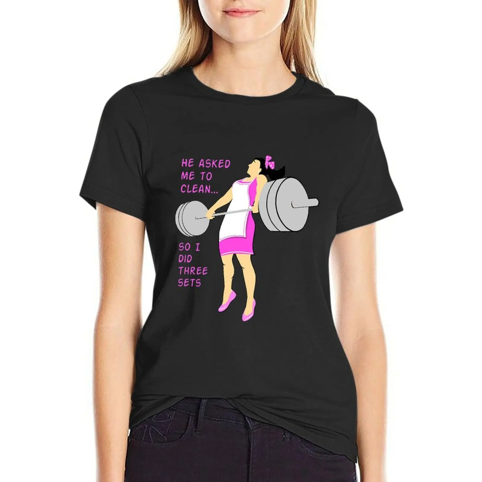 

Cleaning with weights T-Shirt sports fans vintage quick-drying t-shirts for Women graphic tees