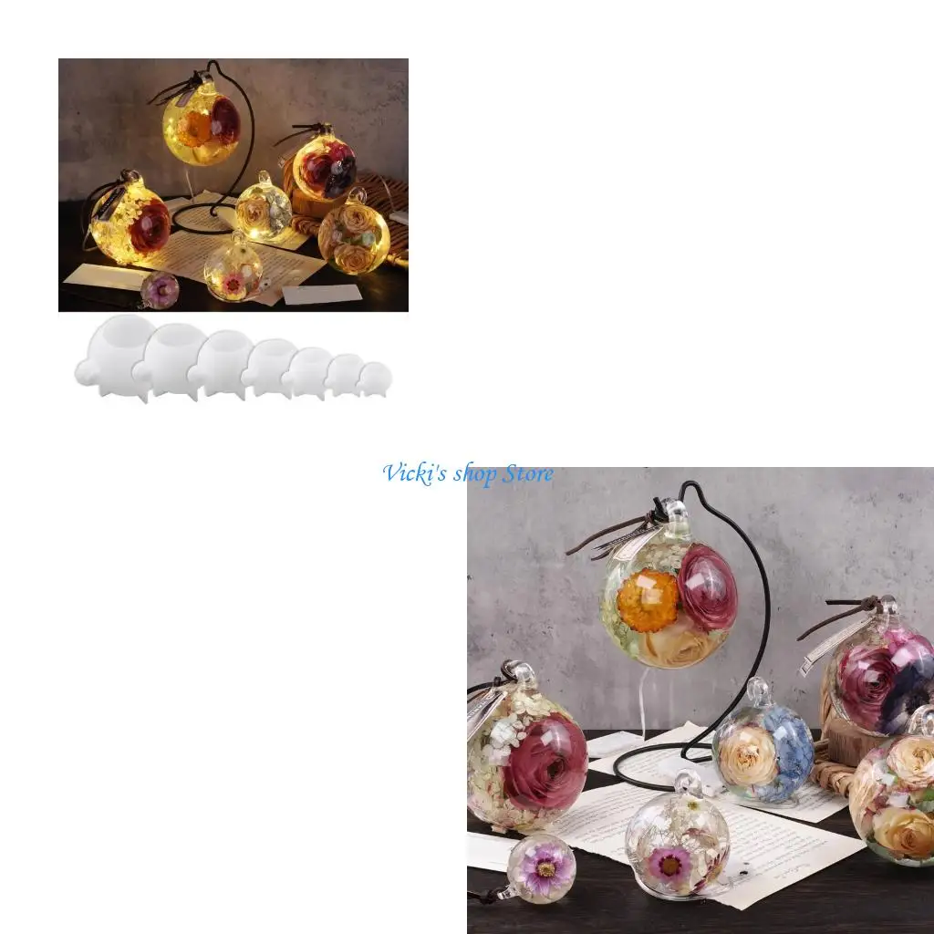 

Elastic Resin Sphere Pendant Silicone Mold Easy Demolding for Handmade Crafts