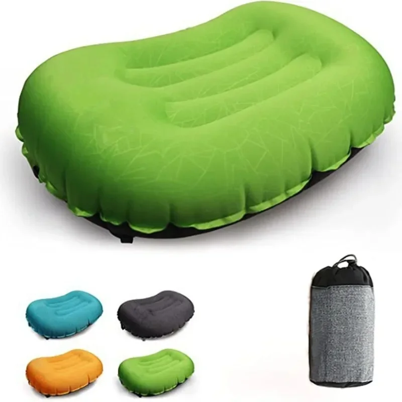 Foldable Ultralight TPU Air Pillow Anti-slip Embossed Surface Fixed Strap For Outdoor Travel Camping