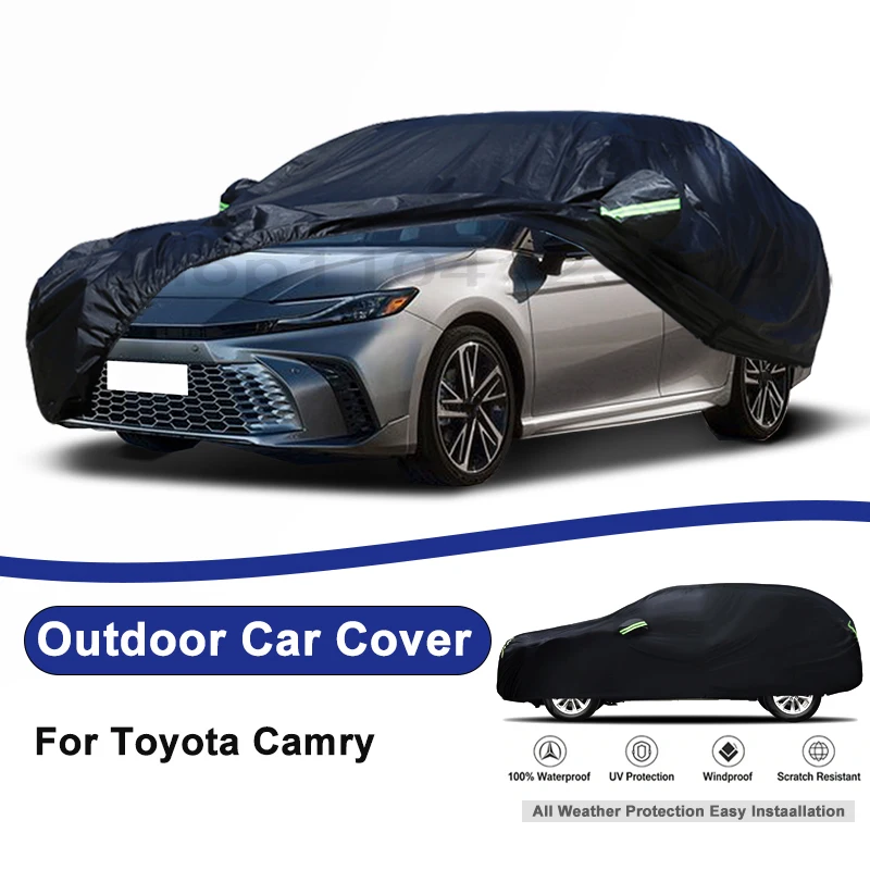 Outdoor Full Car Cover For Toyota Camry with Reflective Strips Waterproof Snowproof Dustproof UV Protection Auto Accessories
