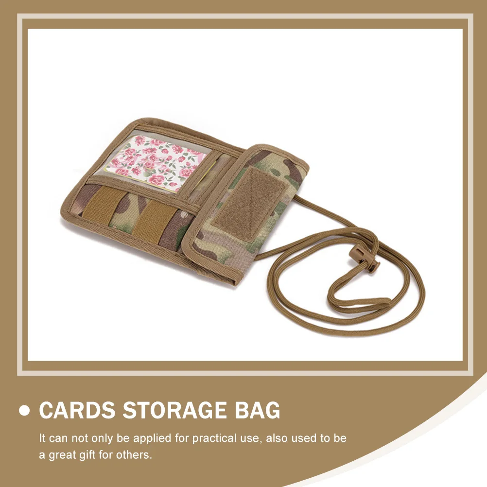 

1Pcs Stylish Camouflage Cards Pouch Portable Outdoor Credential Bag with Adjustable Strap for Hiking Running Cycling Daily Use