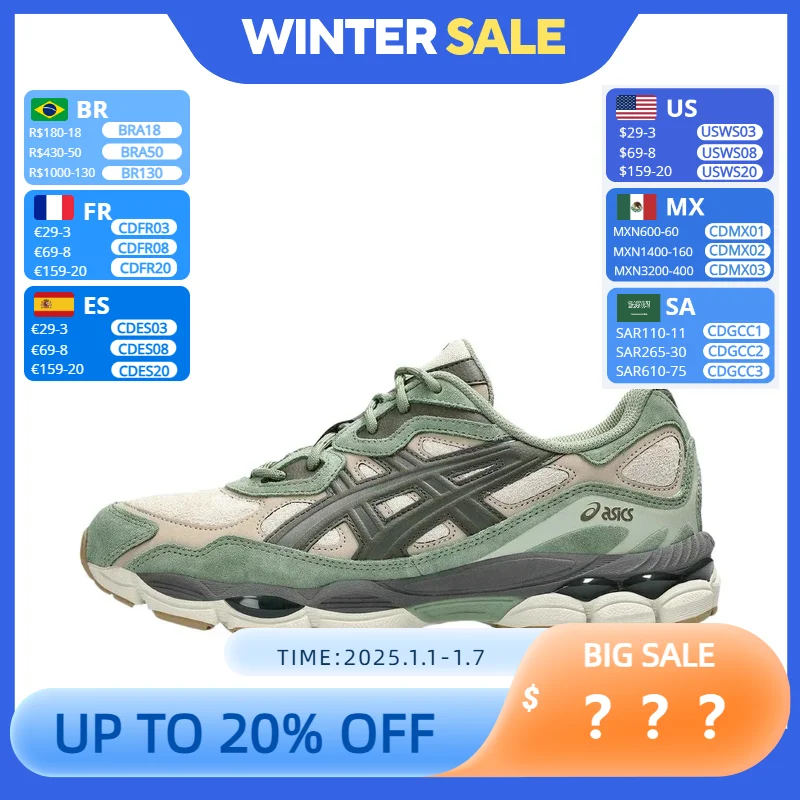 Asics Gel-NYC Original Vintage Men's and Women's Running Shoes Sneakers Breathable Sneakers Balance