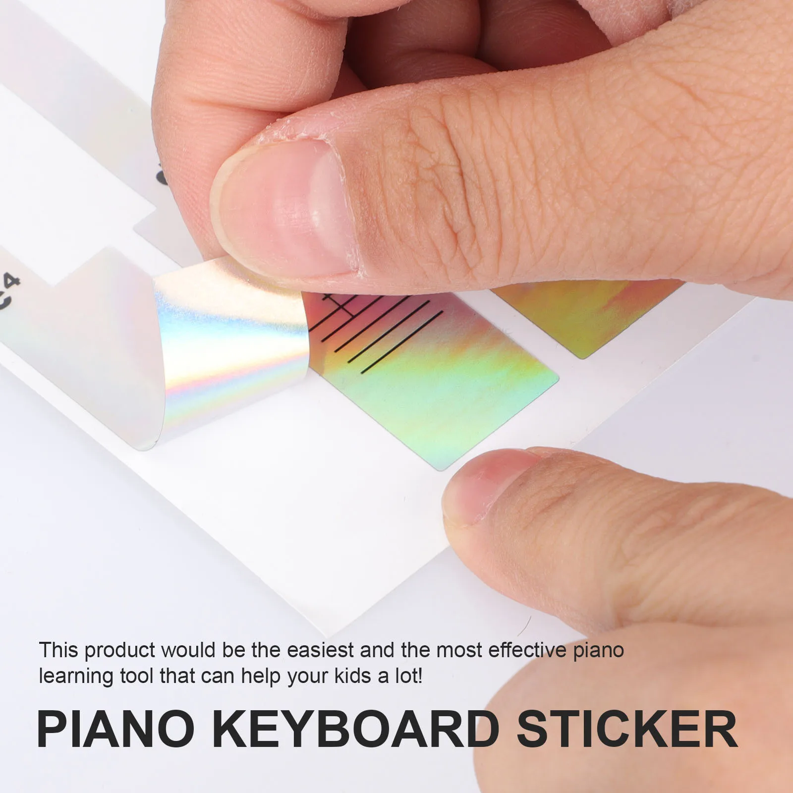 

1set 1Set Piano Keyboard Stickers For Beginners Smooth Adhesive Notes Labels Lightweight Learning Tool Kids Piano Accessories
