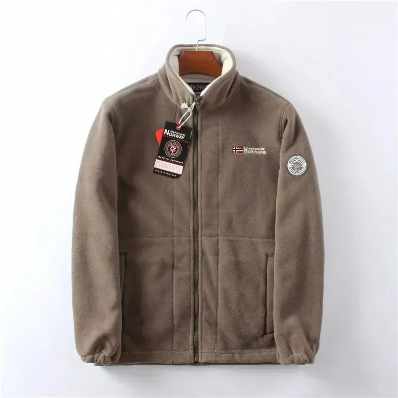 

New Men's Padded Windproof Large Size Fleece Warm Fashion Casual Jacket Polar Cold Anti-Freezing Fashion Cotton Jacket