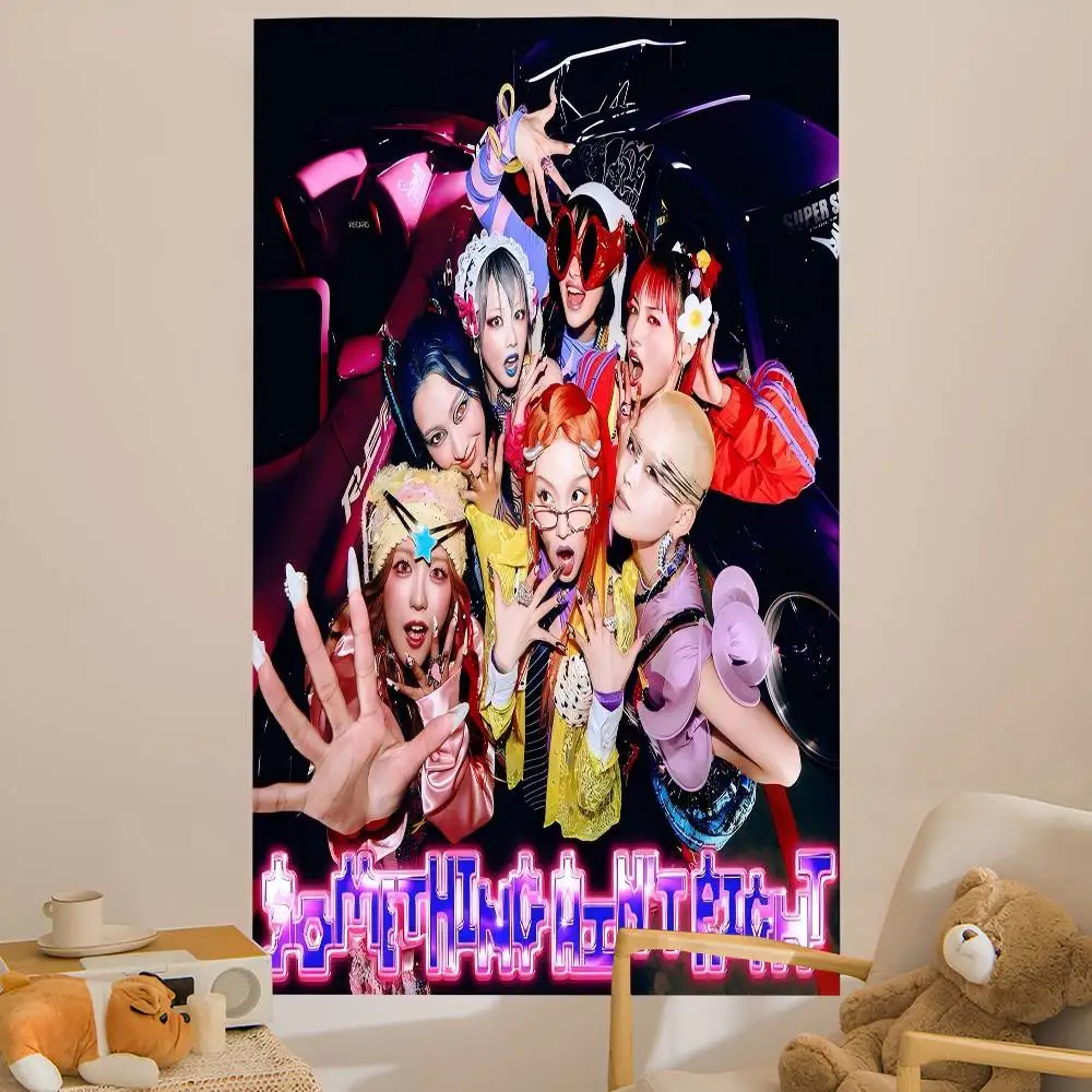 مجموعة Kpop XG المعلقة نسيج البوهيمي المعلق التارو الهبي سجاد الحائط نسيج ياباني