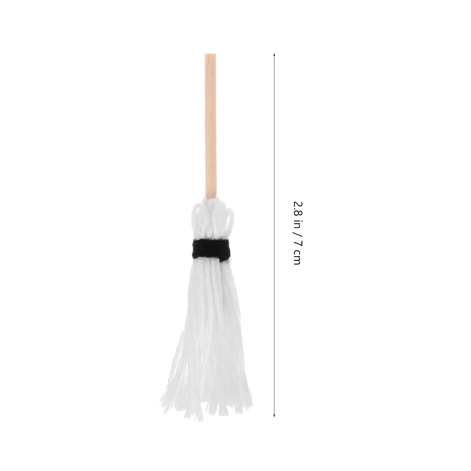 10Pcs Miniature Broom Decor Chic Realistic Finish Smooth Surface Halloween Witch Theme Party Prop Micro Landscape DIY Accessory