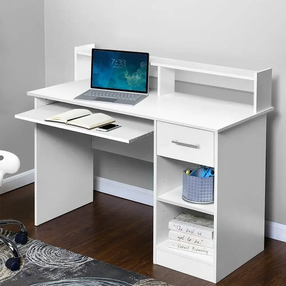 2026 Long Study Computer Table Desk Reception Desk With Back Wall Half Round Office Small Desk Modern Design