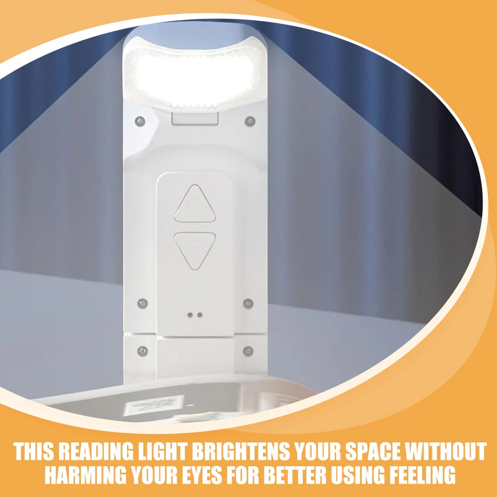 

Portable Clip Reading Light LED Book Reading Light For Bed Lamp 3 Brightness Levels USB Eye Care White Bed Study Bedroom