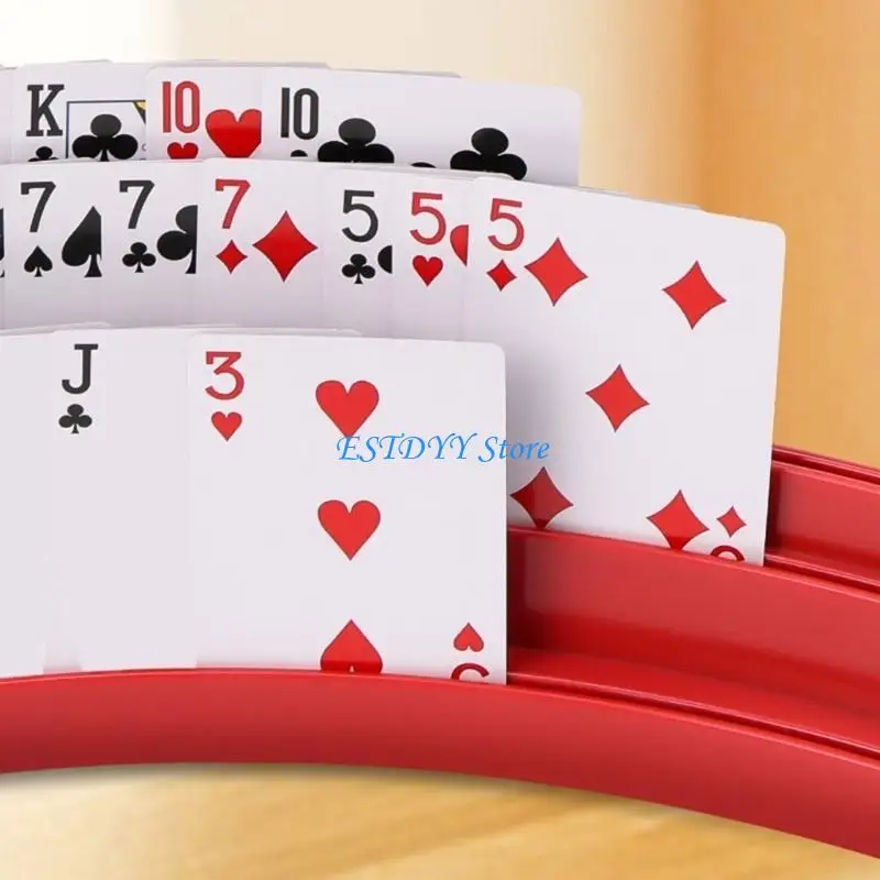 

G6DE Playing Card Holder, Playing Card Holder Rack, Curved Card Tray Organizers