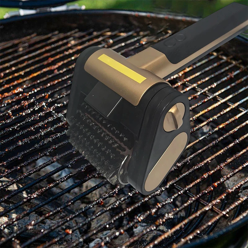 

Electric Grill Cleaning Brush, Stainless Steel Rechargeable Brush Head, Grill Grate Cleaning Tool, Lithium-Ion Cleaning Brush