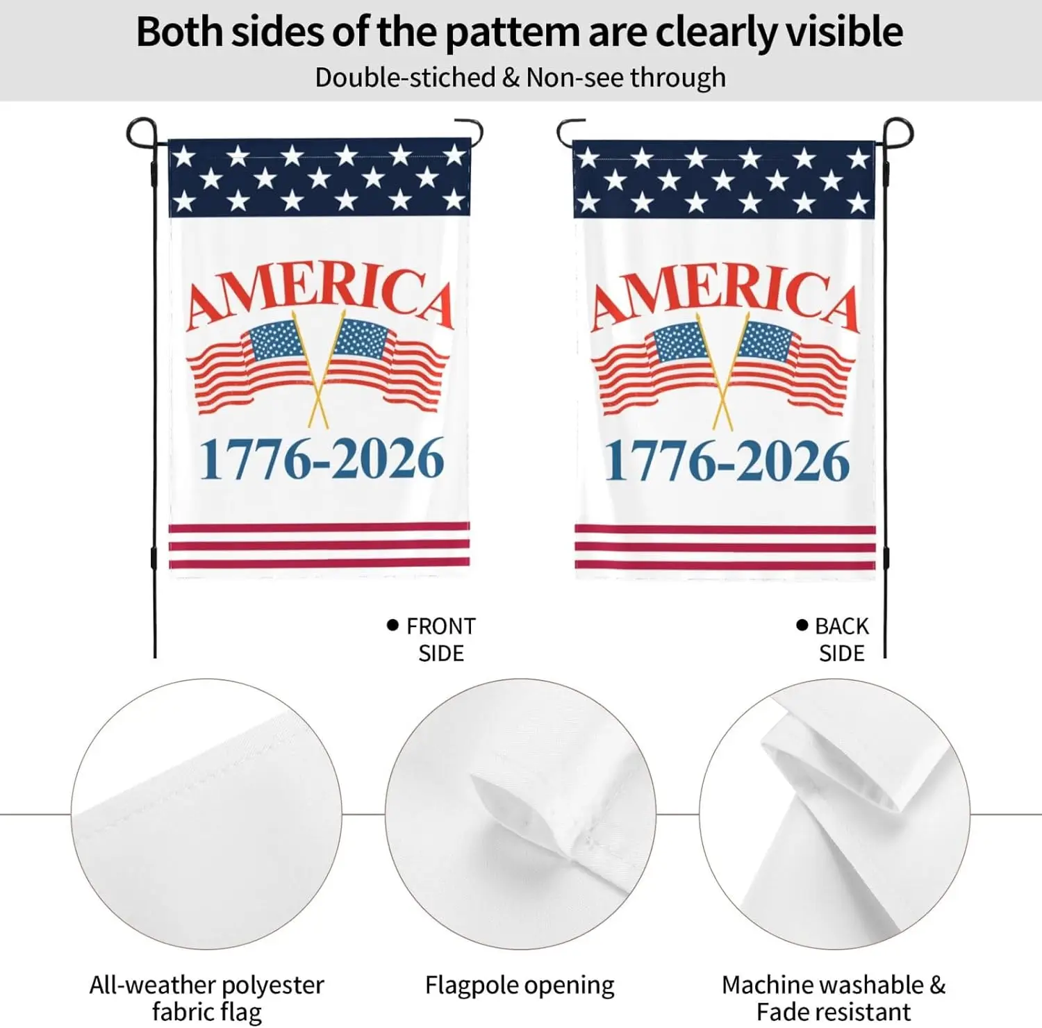 250th Birthday small flags 1776 2026 250 Years Anniversary Yard Flag 12x18 Small Garden Banner No Flagpole LLP LLX uui