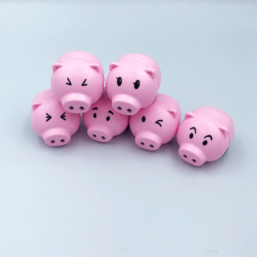 18 pçs mini porco em forma de inércia brinquedo puxar para trás carro brinquedos para meninos meninas brilhante amigável plástico crianças jogar presentes