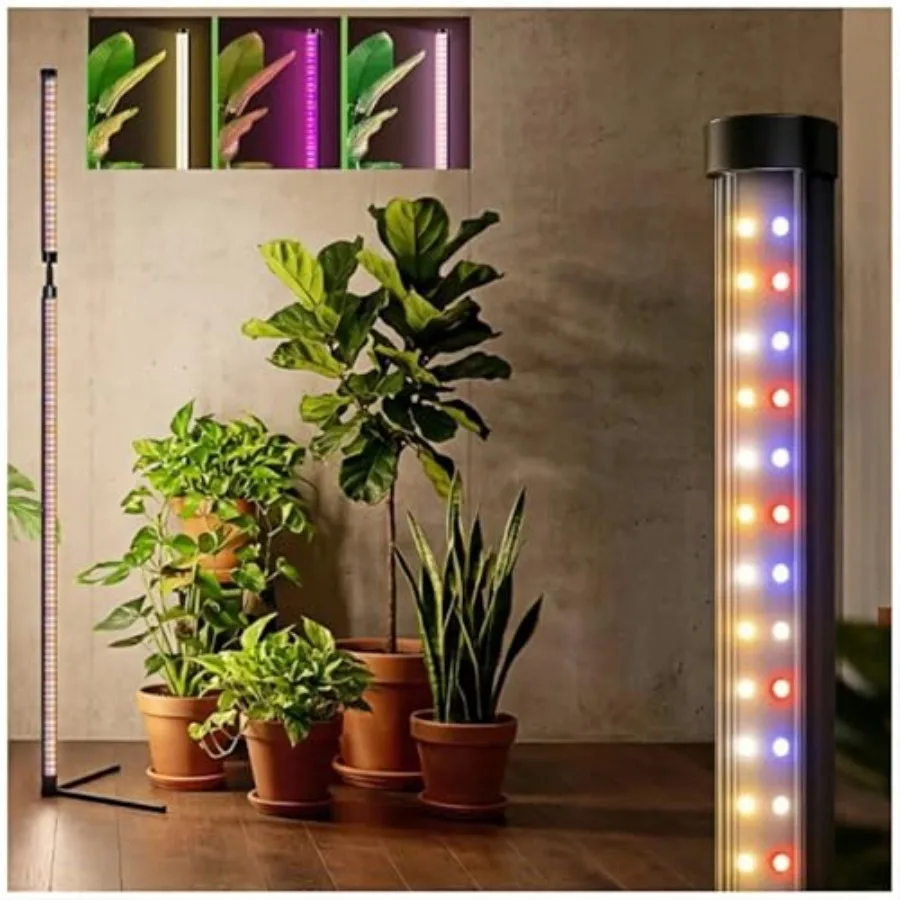 

36W Standing Grow Light for Indoor Plants 65'' Adjustable Tall Grow Light with Stand 3 Light Modes and 10 Dimmable Levels Floor