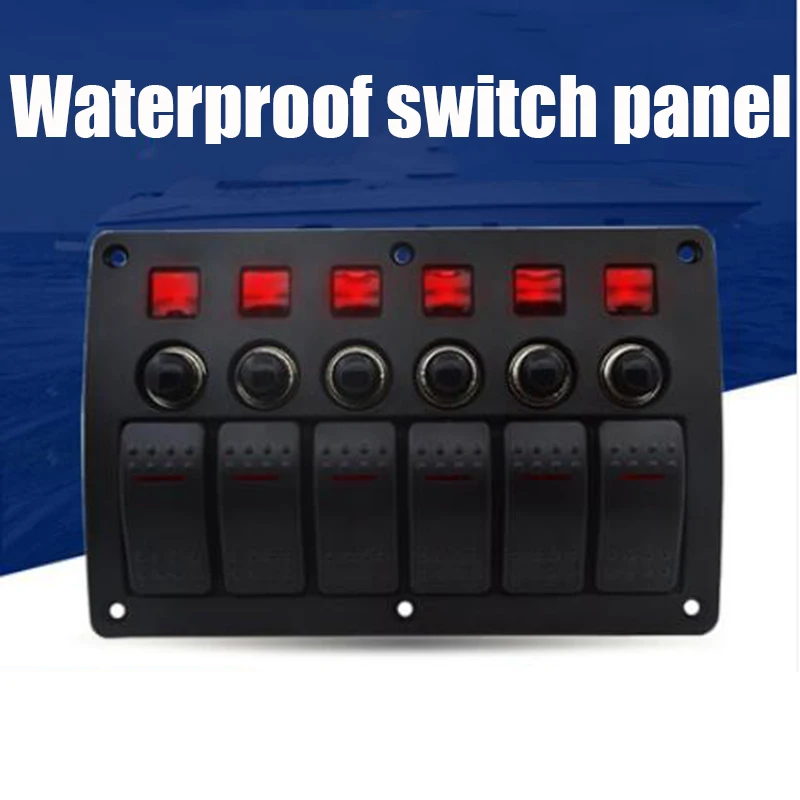 Marine Waterproof Switch Panel With Insurance Circuit Reaker Suitable For RV Speedboat Yacht Ship Accessories