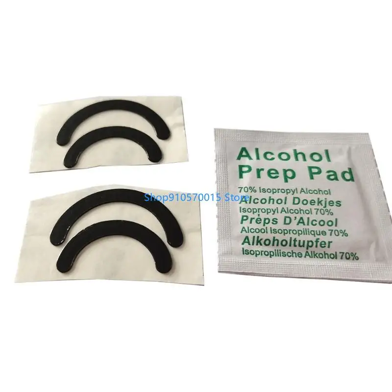 B95C 2Sets Rounded Curved Edges Mouse Feet Mouse Skates Pads for Pebble Mouse