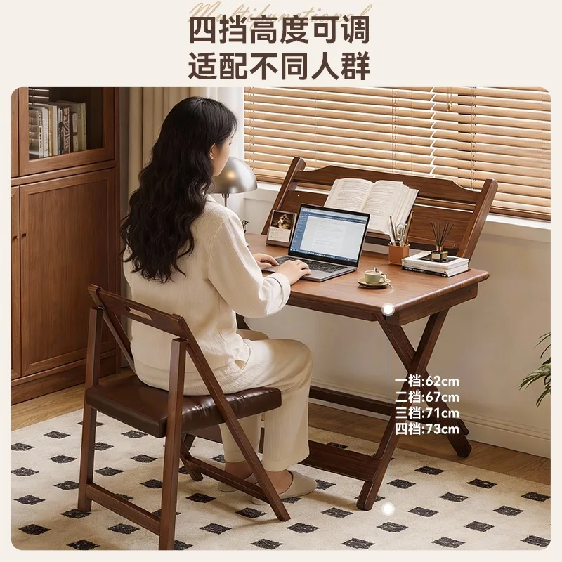 YFY foldable desk small household rectangular desk against the wall simple children's learning writing table