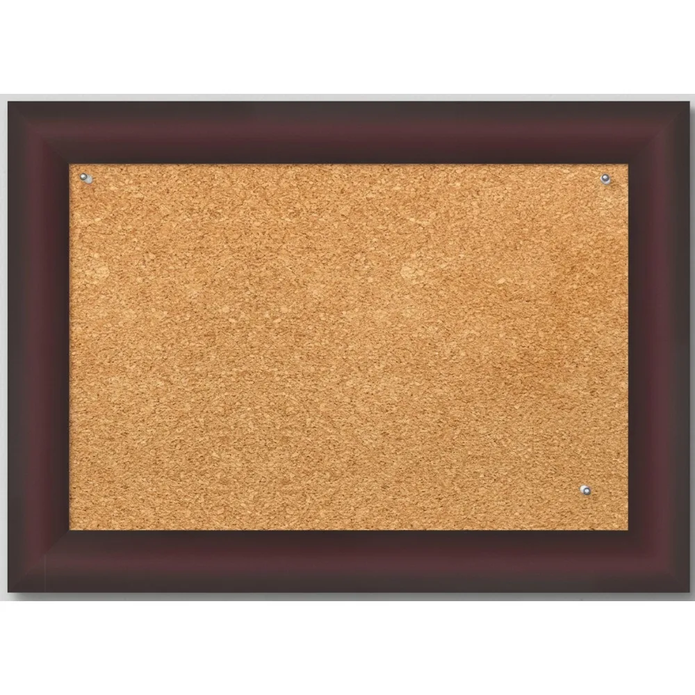 لوحة الفلين الطبيعي جدار ديكور 16x22 إطار الكرز رؤية مجلس مكتب تنظيم المنزل عرض اللوح الدائري