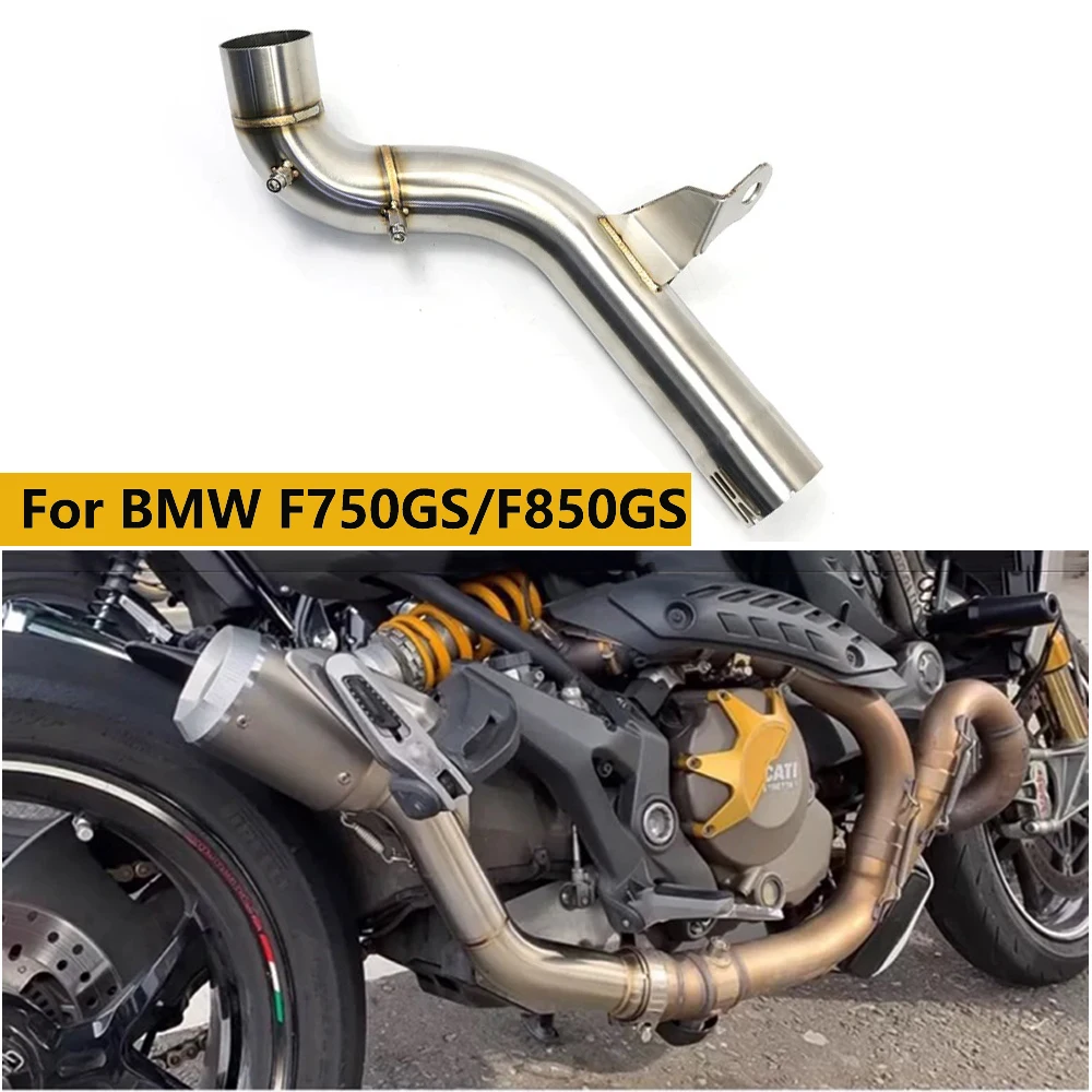 Auspuff Motorrad Edelstahl Mittleren Link Rohr Katalysator Löschen Rohr Für F750GS F850GS F750 BMW GS 2018 2019 2020