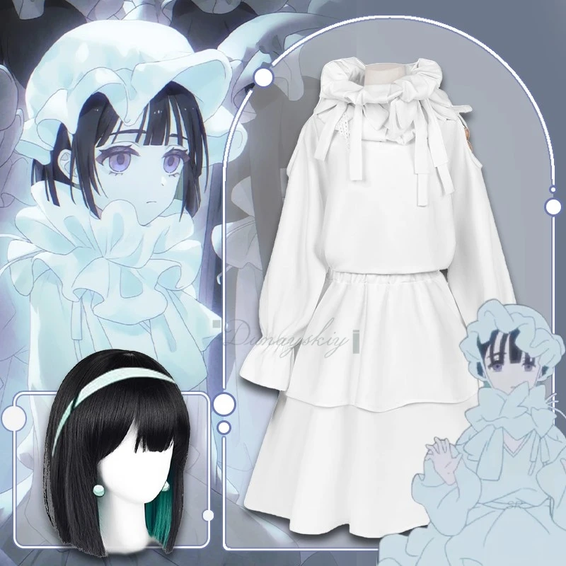 

Alien Stage NEW Childhood SUA Cosplay Costume White Dress 'Ruler of My Heart' with Cosplay Wig Accessions for Halloween