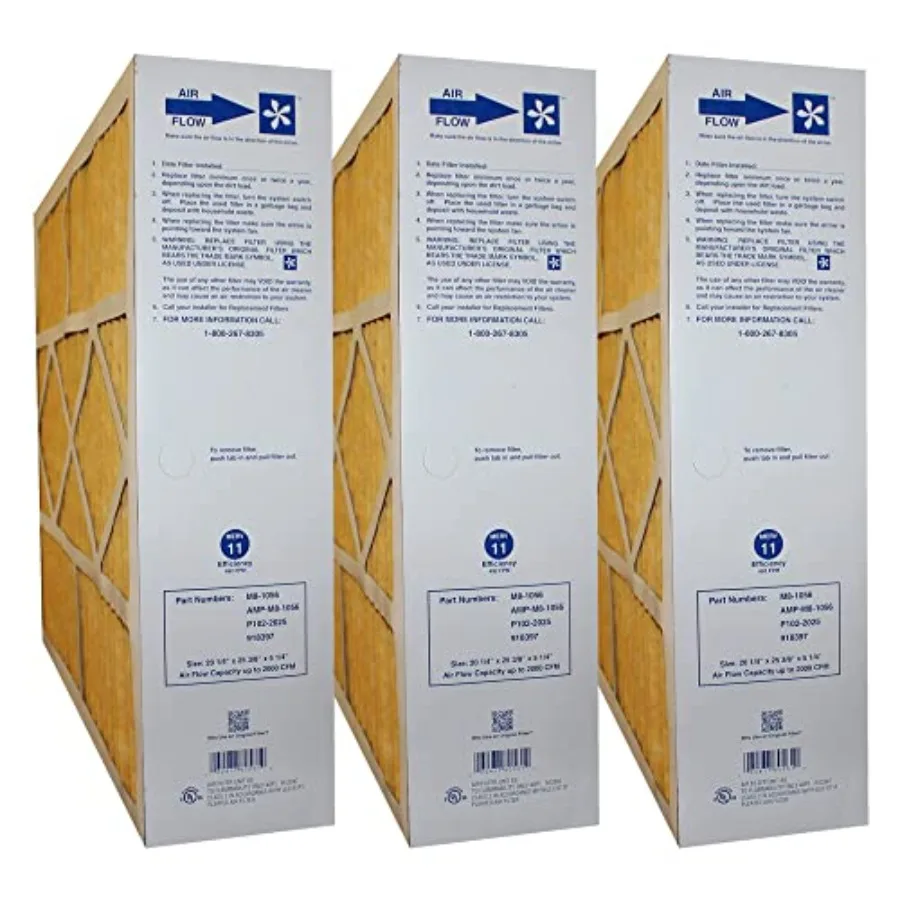 

M8-1056 20x25x5 Актуальный размер: 20-1/4 x 25-3/8 x 5-1/4 Медиафильтр Amana и Five Seasons MERV 11 (3 шт.)