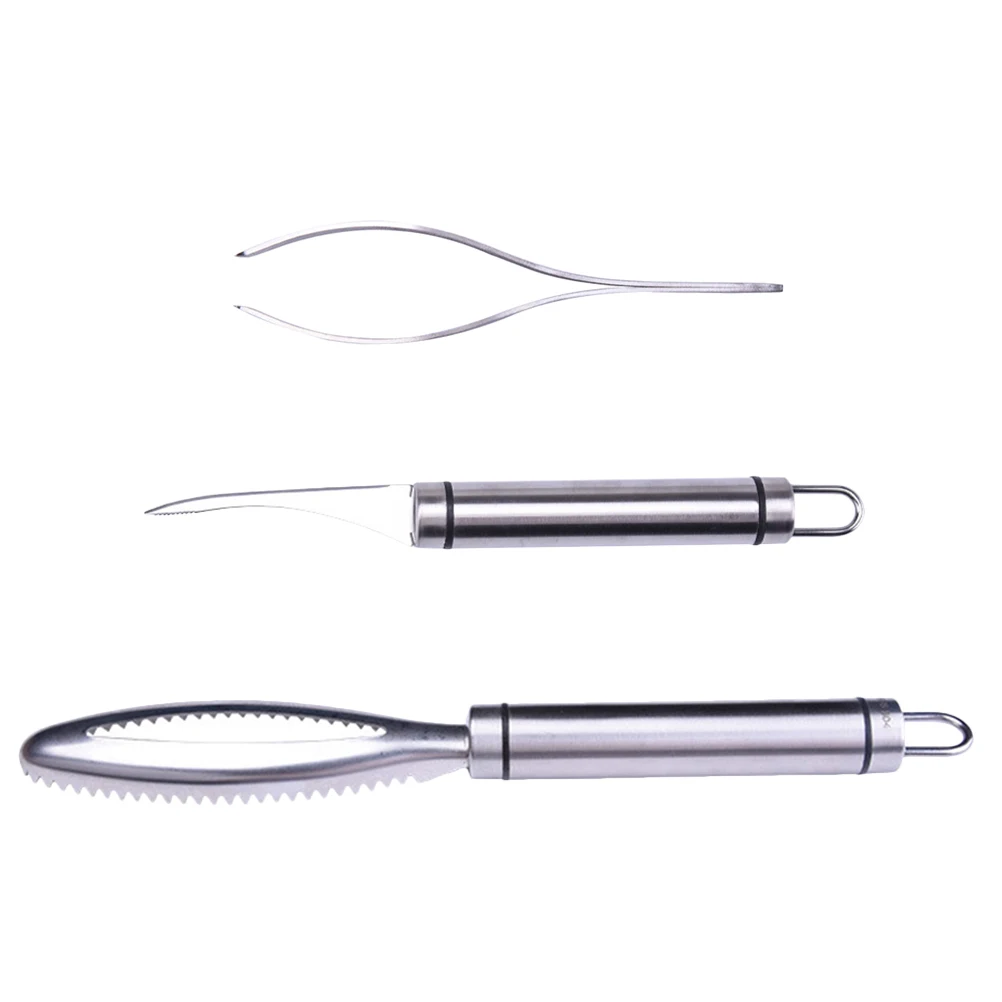 

Planer Tool Set Scraper Fishbone Tweezer Deveiner Metal Remover Kitchen Gadgets Stainless Steel Lightweight Portable