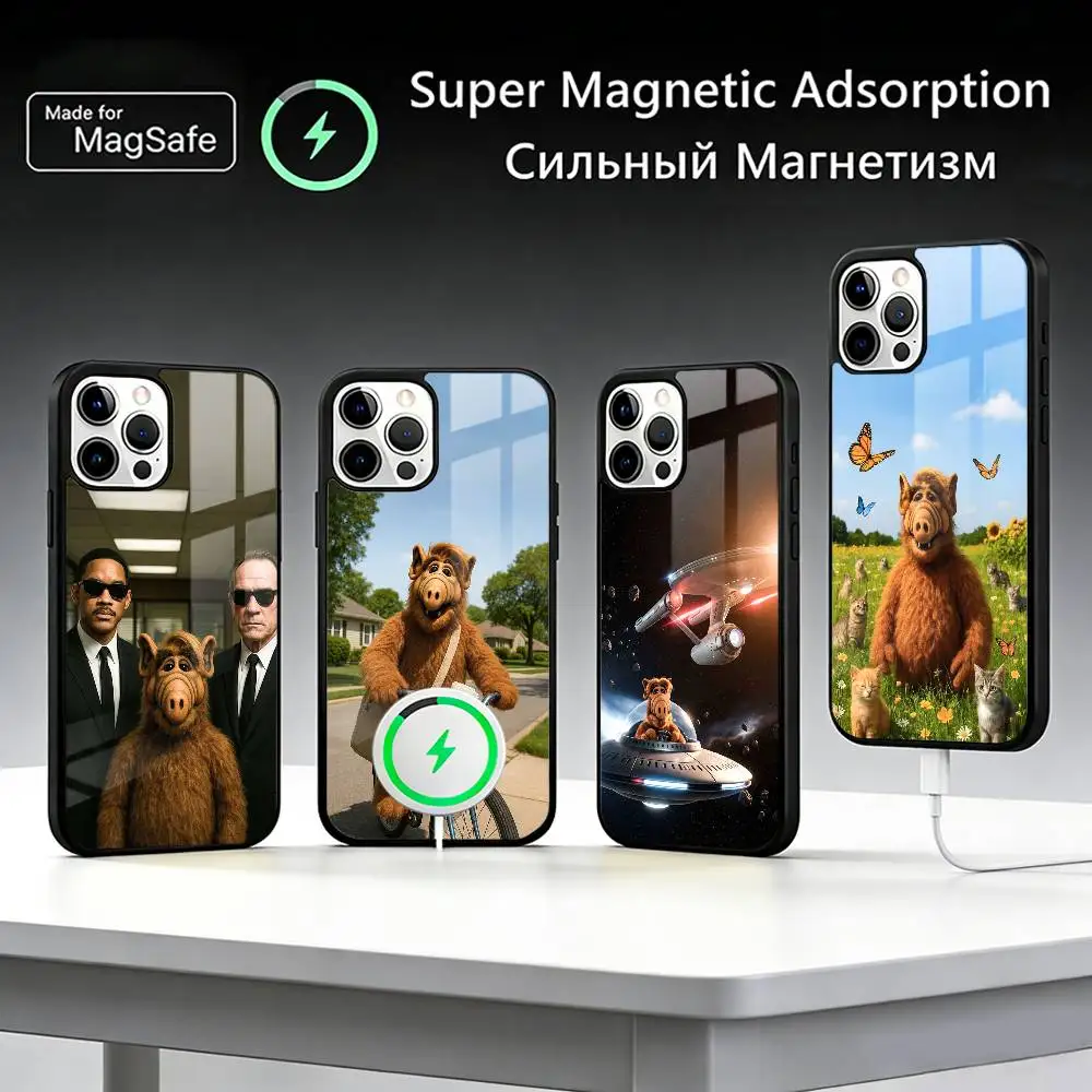 

A-Alf TV Series Phone Case For iPhone17,16,15,14,13,12,11 Plus,Pro Max For Magsafe Wireless Charging