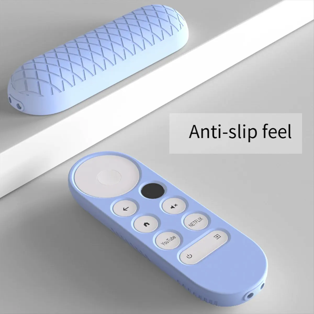 A26Z Soft Silicone Case for Google Chromecast Remote Control Protective Cover Shell for Google TV 2020 Voice Remote Control A view 2