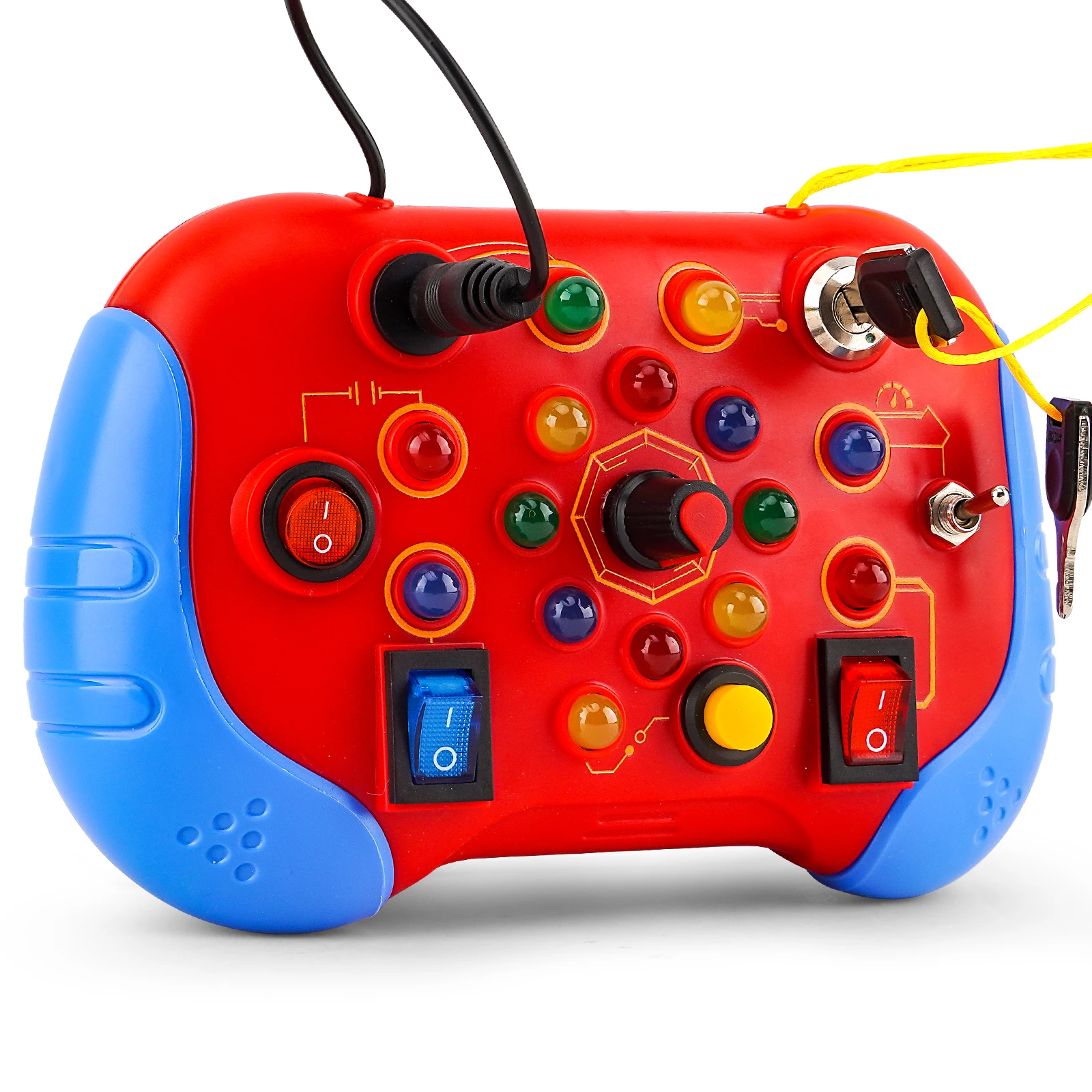 Montessori Busy Board Zintuiglijk speelgoed met LED-lichtschakelaar ControlBoard Reisactiviteiten Kinderspellen voor