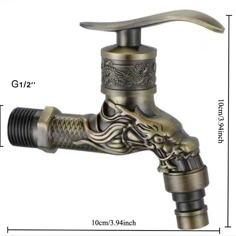 

Настенный смеситель для стиральной машины в античном европейском стиле, одинарный кран для холодной воды для швабр для бассейнов, 1/2 дюйма, соединительный патрубок