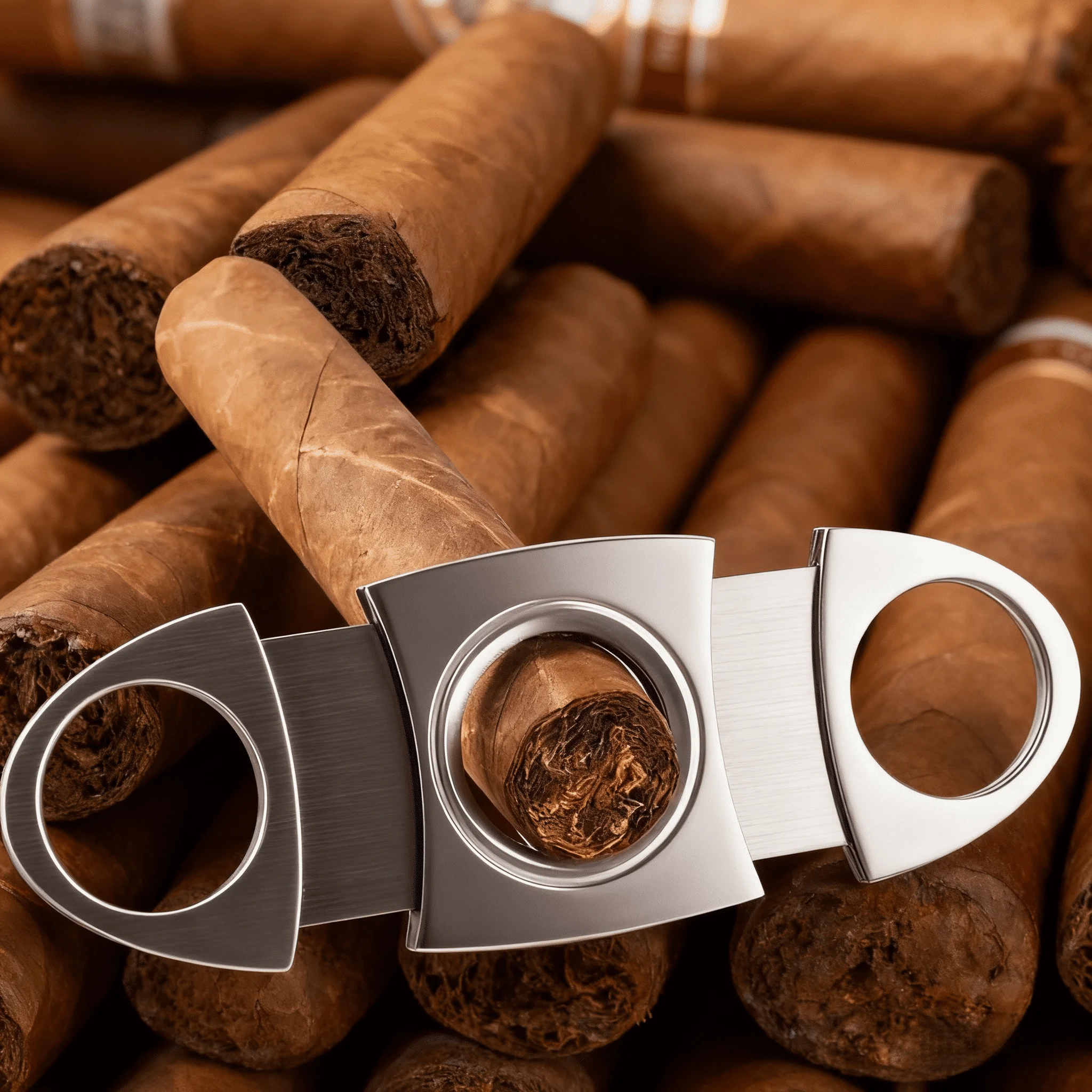 Stainless Steel  Cigar Cutter Metal Classic Cutter Guillotine Cigar Scissors Gift Puncher Cutting Knife Cigar Accessory