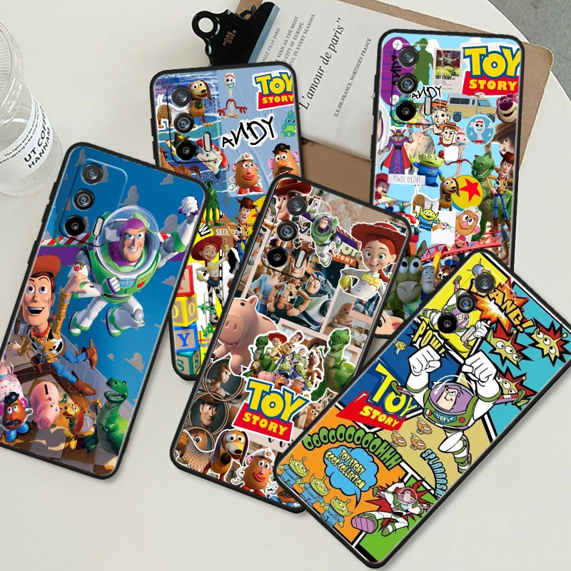 Disney Toy Story Black Phone Case For OPPO Realme 5 6 7 8 9 10 i (Global) Pro Narzo 50A Narzo 50i 5G Funda Soft Shell Cover Capa