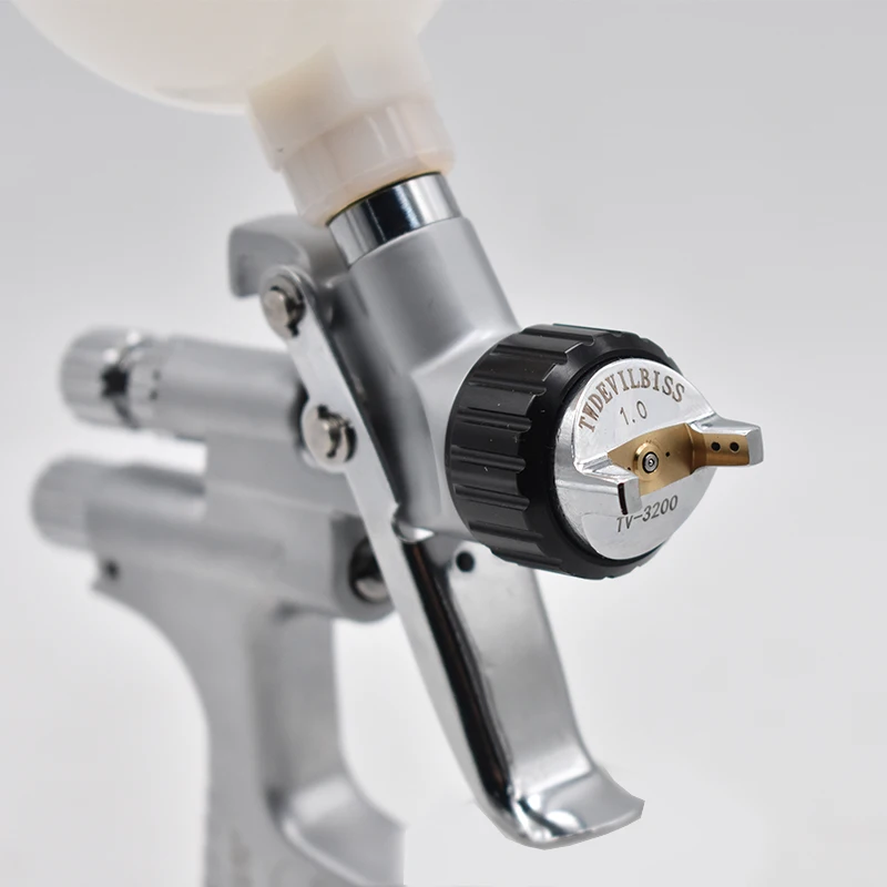Pistolet natryskowy do farb, aerograf, pistolet HVLP, pistolet natryskowy TV3200 0.8/1.0MM, zbiornik 250ml, narzędzia do naprawy punktowej, do malowania, do farb samochodowych.