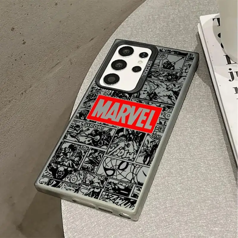 Avengers Marvel Logo Cover Phone Case for Samsung Galaxy S24Ultra S23 FE Note 20 Ultra S20 S21 S22 Plus S20fe S23Ultra 5G