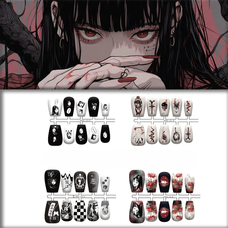 40PCS Tomie Kawakami‌ High Quality Mysterious Element Enchanting Nail Decorations Enchanting Timeless Nail Art Decal Durable