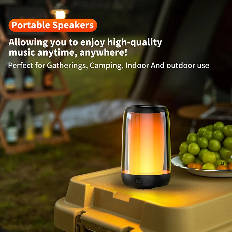 Free shipping HF22 Bluetooth Speaker Free Shipping Color LED Light Four Playback Modes Compact and Portable Suitable for mobile