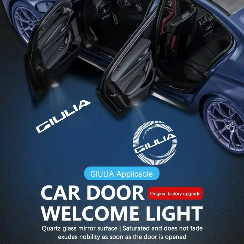 LED Car Door Logo Light Ghost Shadow Welcome Light For Alfa Romeo Giulia 952 159 166 GT Decoration Accessories
