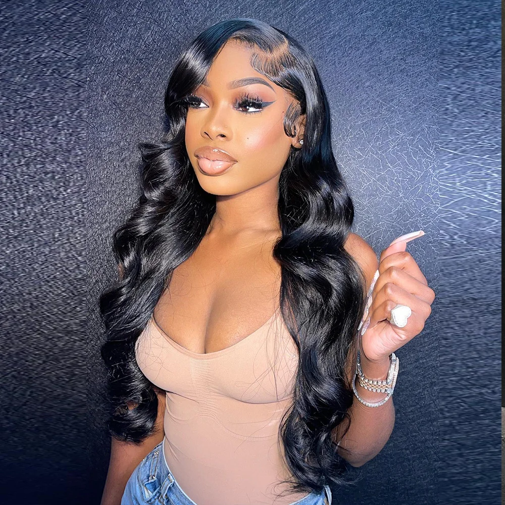 Body Wave Frontal Wig 13x6 Hd Lace 30 Inch Brazilian 100% Remy Hair Body Wave Lace Front Human Hair Wigs For Women