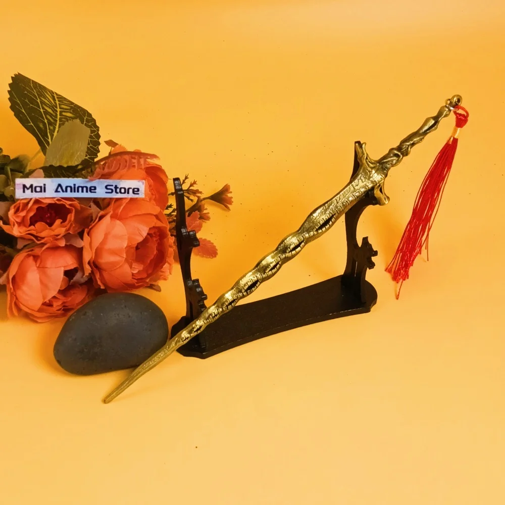 8.6 بوصة معدنية Elden كاتانا ديكور أنيمي النينجا سكين شفرة السيف الصغيرة الصلب كاتانا الحقيقية الأصلي الساموراي صابر لعبة غير حادة هدية #1