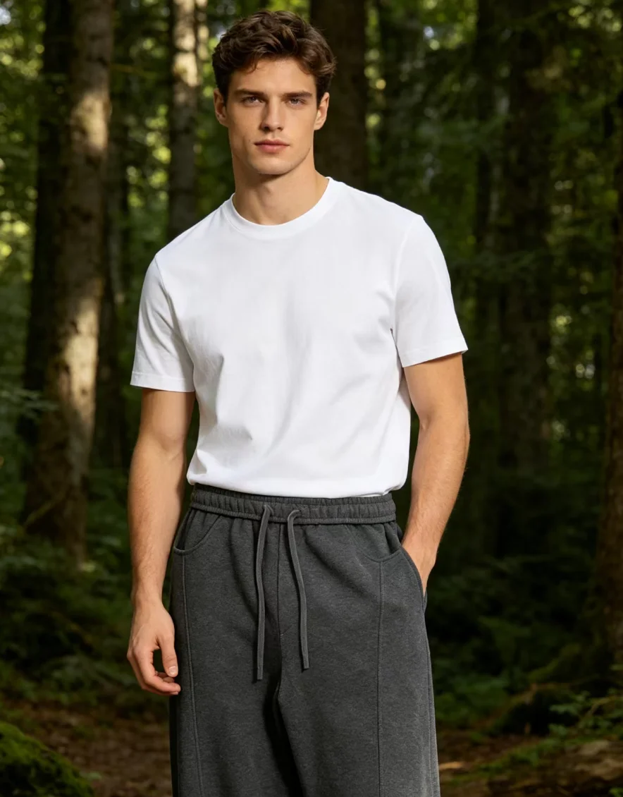 Quilt Cotton Summer - Drawstring Fashion Man Sweatpants New Solid