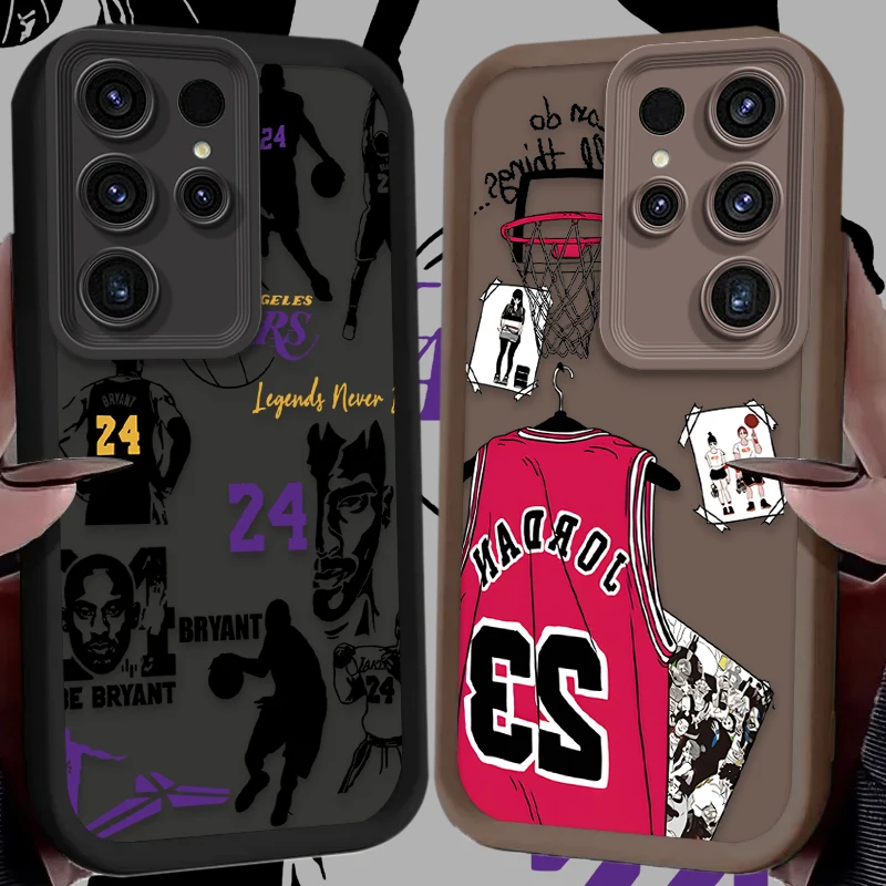 Basketball Star Cool Phone Case for Samsung Galaxy S24 S23 S22 S21 Ultra Plus FE A54 A34 A14 A73 A53 A33 5G Soft Silicone Cover