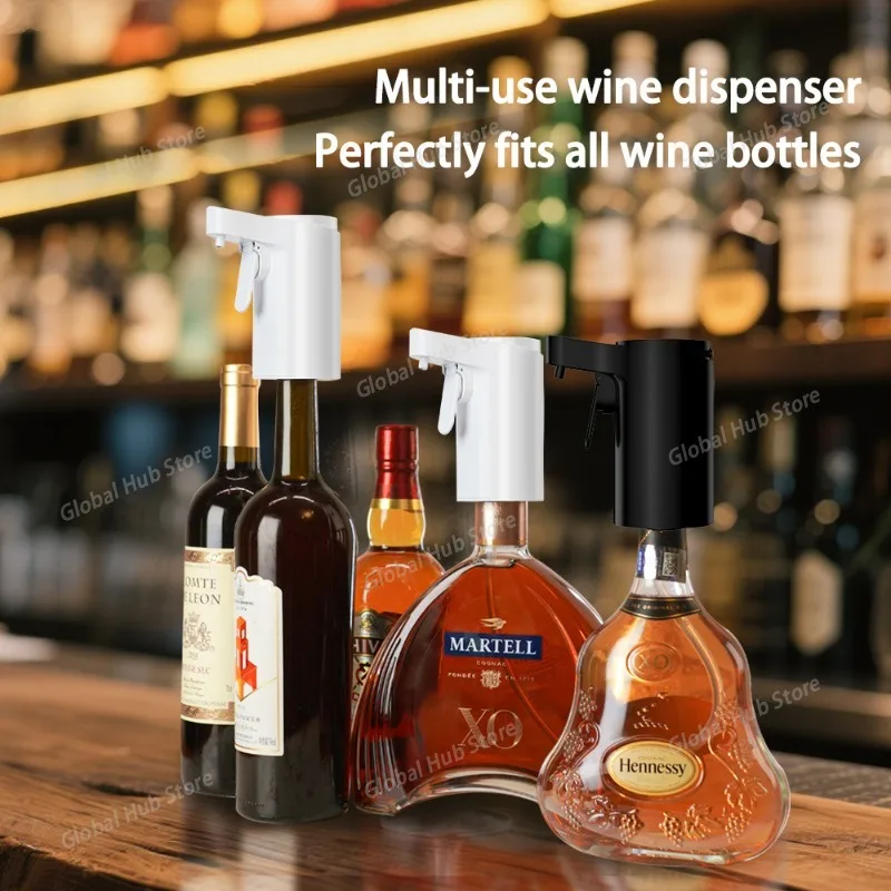 Smart Digital Wine Dispenser for Home Bar & Electric Aerator, Hands-Free Sensor for Wine, Whiskey, Spirits - Ideal Gift