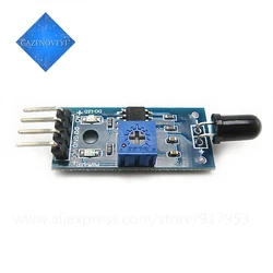 10pcs/lot LM393 4 Pin IR Flame Detection Sensor Module Fire Detector Infrared Receiver Module for Arduino Diy Kit