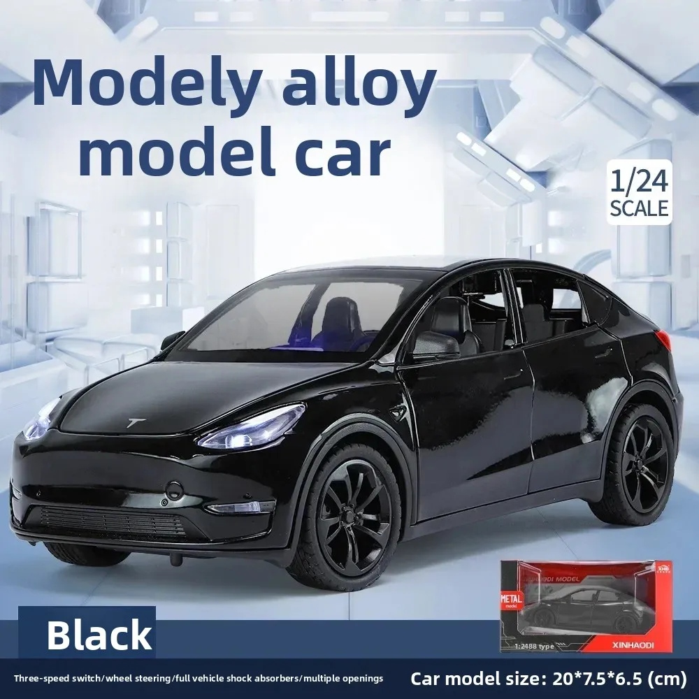 1:24 نموذج Y محاكاة عالية دييكاست سبيكة معدنية نموذج سيارة ضوء الصوت التراجع جمع الاطفال لعبة الهدايا A642